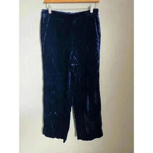 J. Crew Crushed Velvet Pants Navy Size 6‎